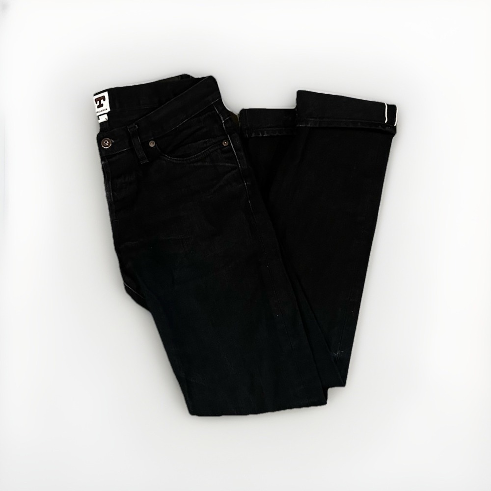Tellason Ladbroke Grove Slim Tapered Black Selvedge Denim Made In USA 31 - Picture 2 of 14